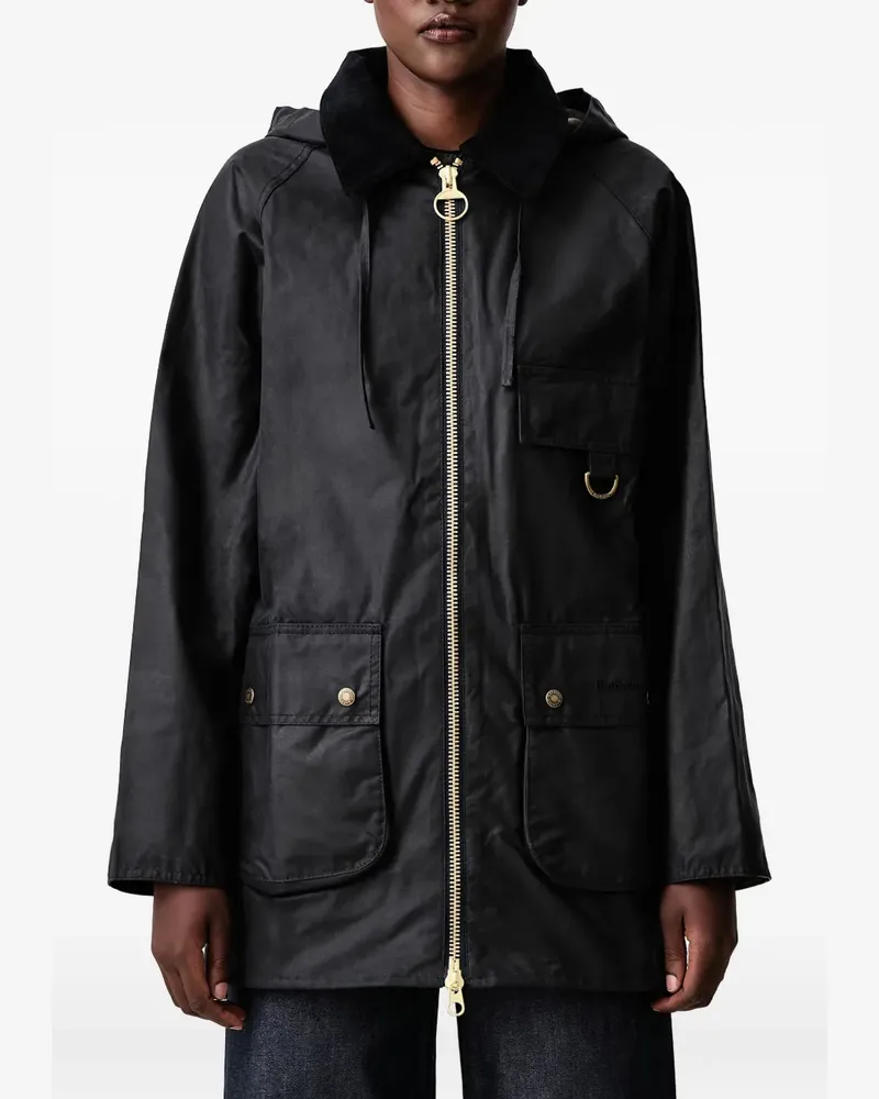 Barbour Gewachste Highclere Jacke - Schwarz Schwarz