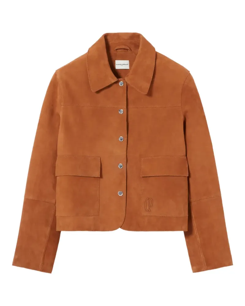 Claudie Pierlot Lederjacke mit Knöpfen - Braun Braun