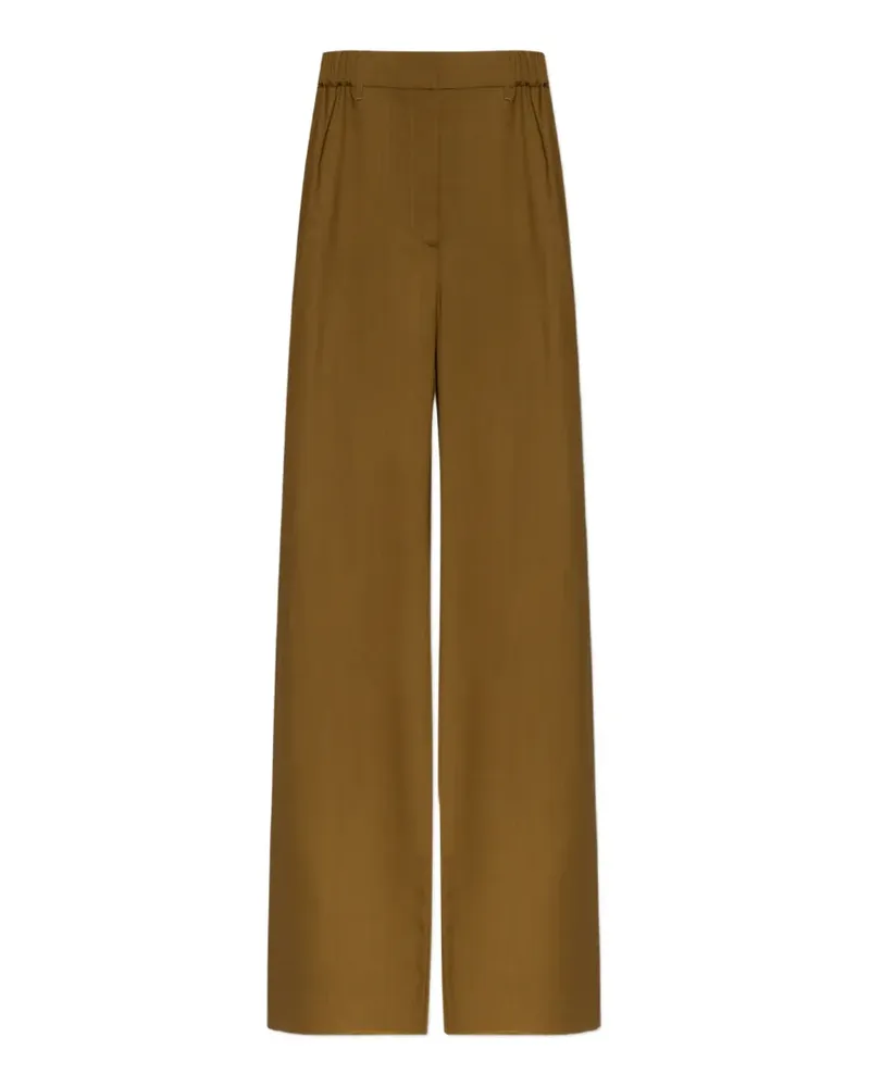 Max Mara Editto elasticated-waistband wide-leg trousers - Braun Braun