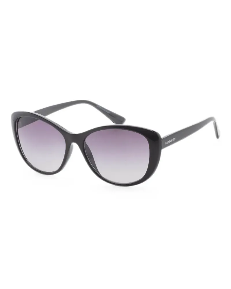 Calvin Klein Sonnenbrille mit Cat-Eye-Gestell - Schwarz Schwarz