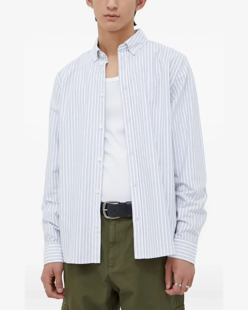 LES DEUX striped-pattern shirt - Weiß Weiß