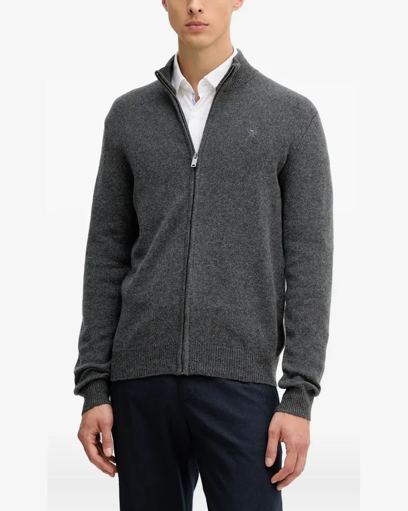 Hackett elbow-patch cardigan - Grau Grau