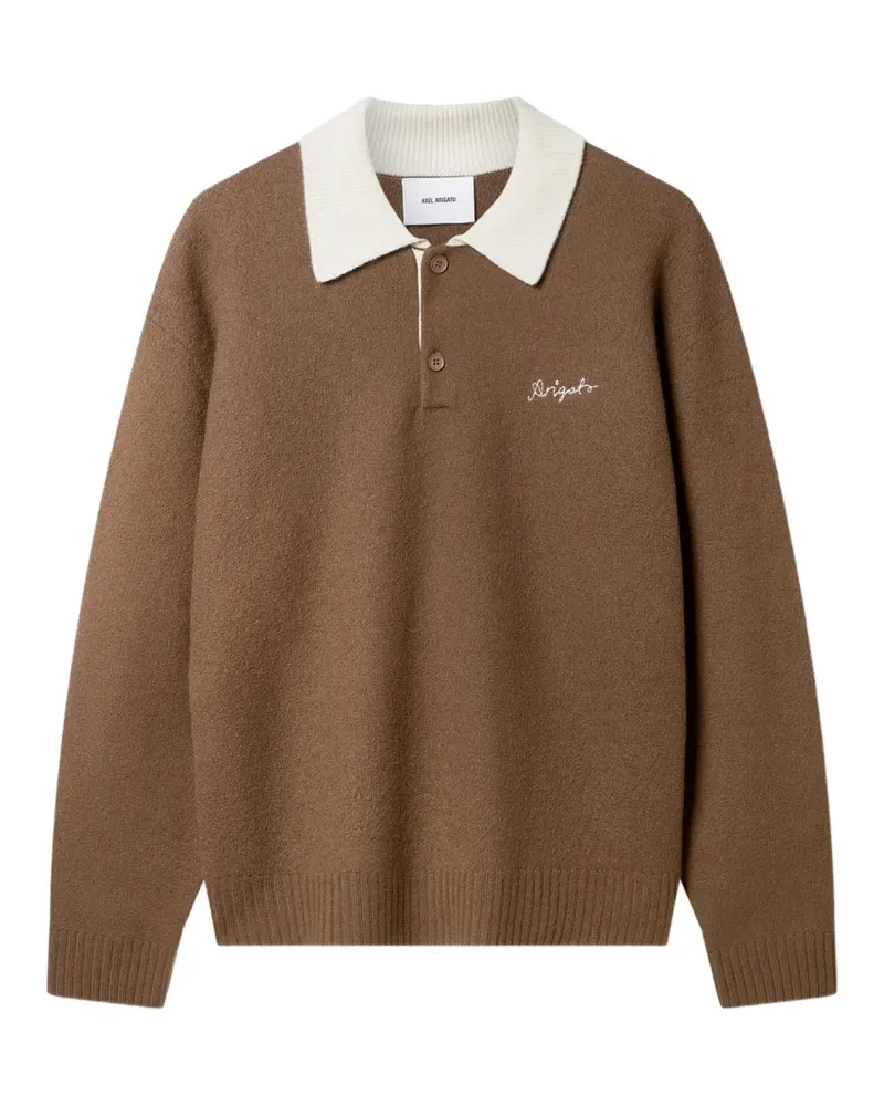 Axel Arigato Sonny Pullover mit Poloshirtkragen - Braun Braun