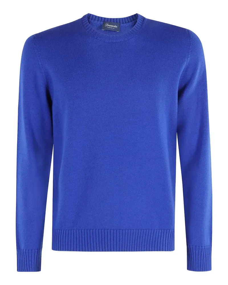 Drumohr  Gerippter Strickpullover - Blau Blau