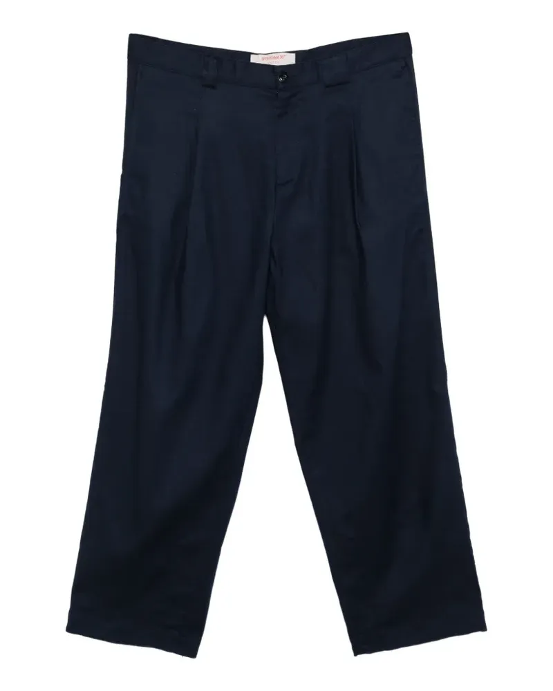 OFFICINA 36 belt-loop pleated trousers - Blau Blau