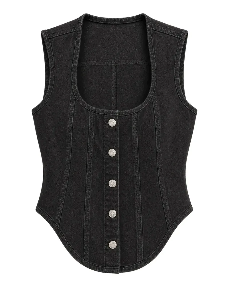 Frame Denim Geknöpftes Oberteil - Schwarz Schwarz