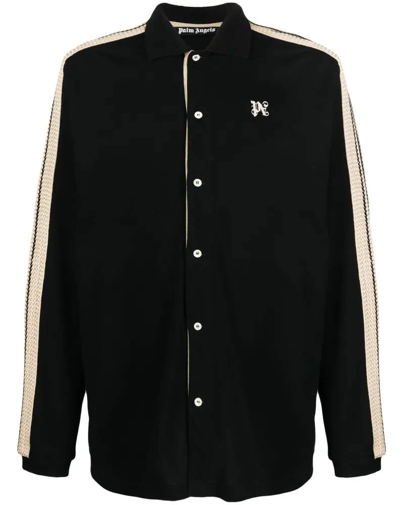 Palm Angels Hemd mit Monogramm - Schwarz Schwarz