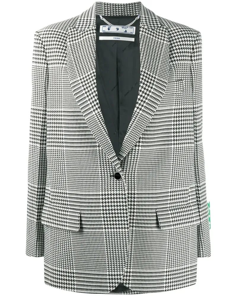 OFF-WHITE Karierter Blazer - Schwarz Schwarz