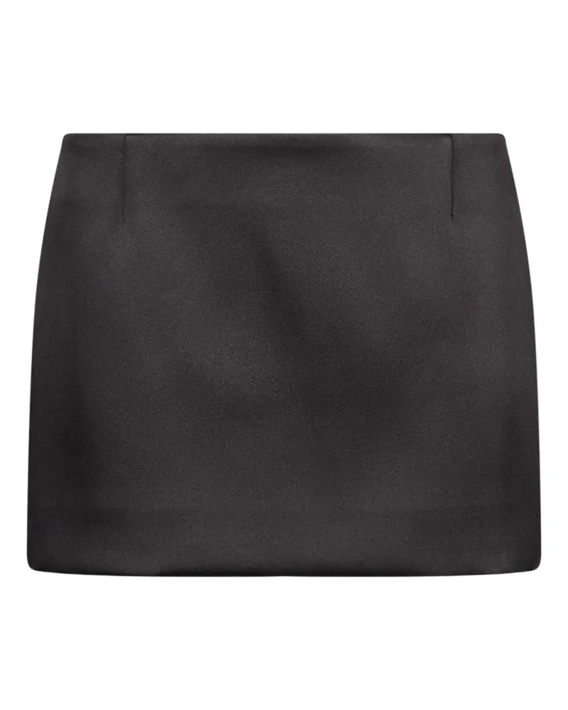 WARDROBE.NYC Minirock im Satin-Look - Schwarz Schwarz