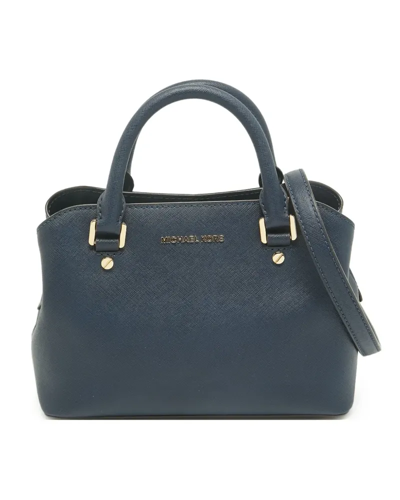 Michael Kors Kleiner Savannah Saffiano-Tote Bag - Blau Blau