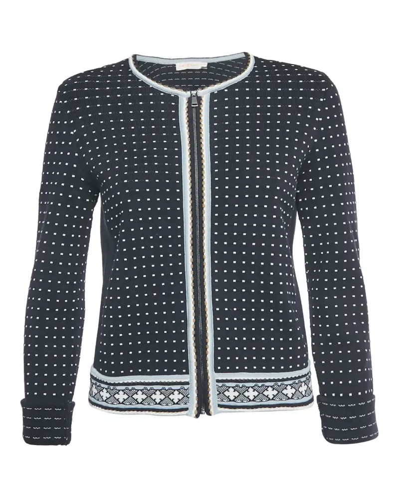 Tory Burch Gepunktete Jacke mit Reißverschluss - Blau Blau