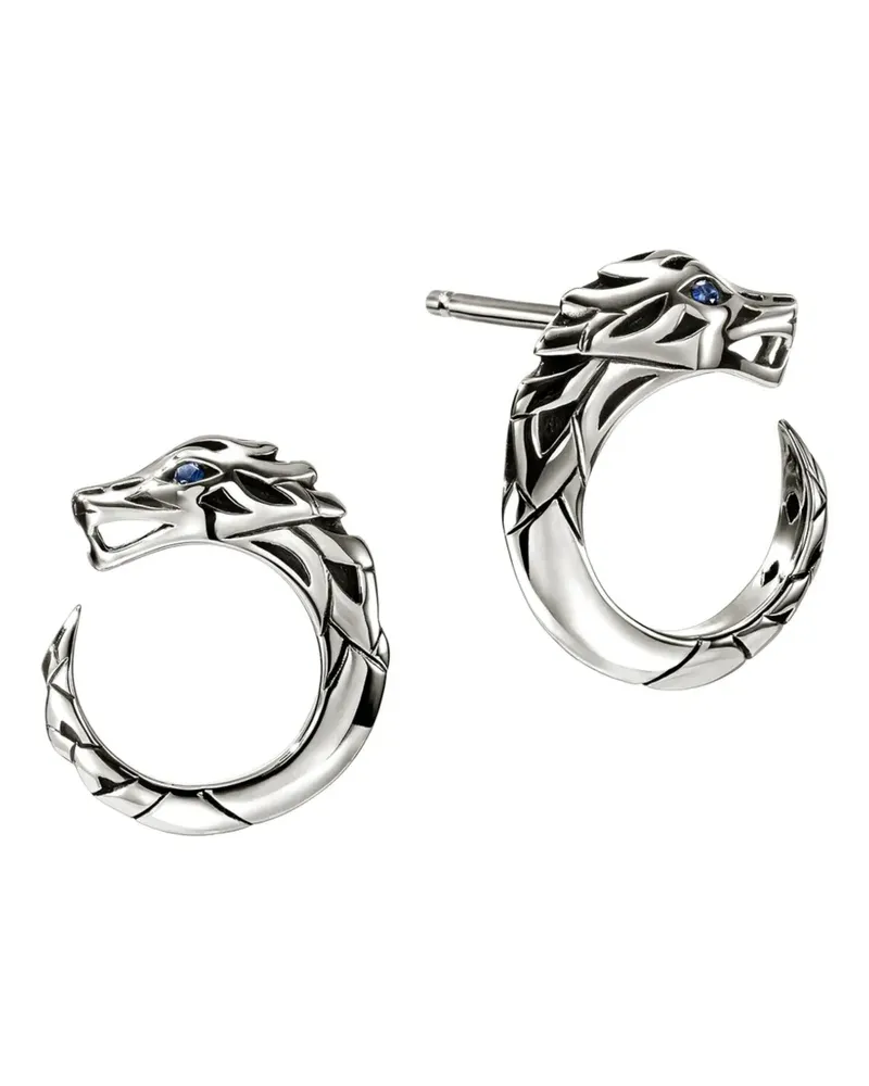 John Hardy sterling silver dragon earrings - Silber Silber