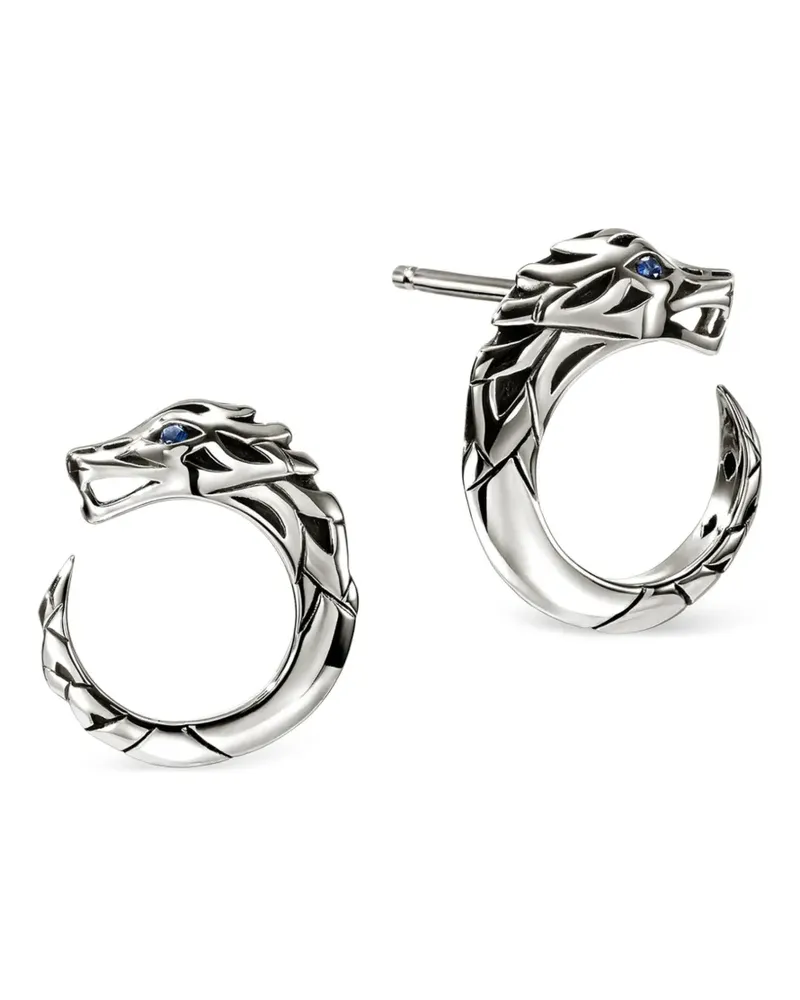 John Hardy sterling silver dragon earrings - Silber Silber