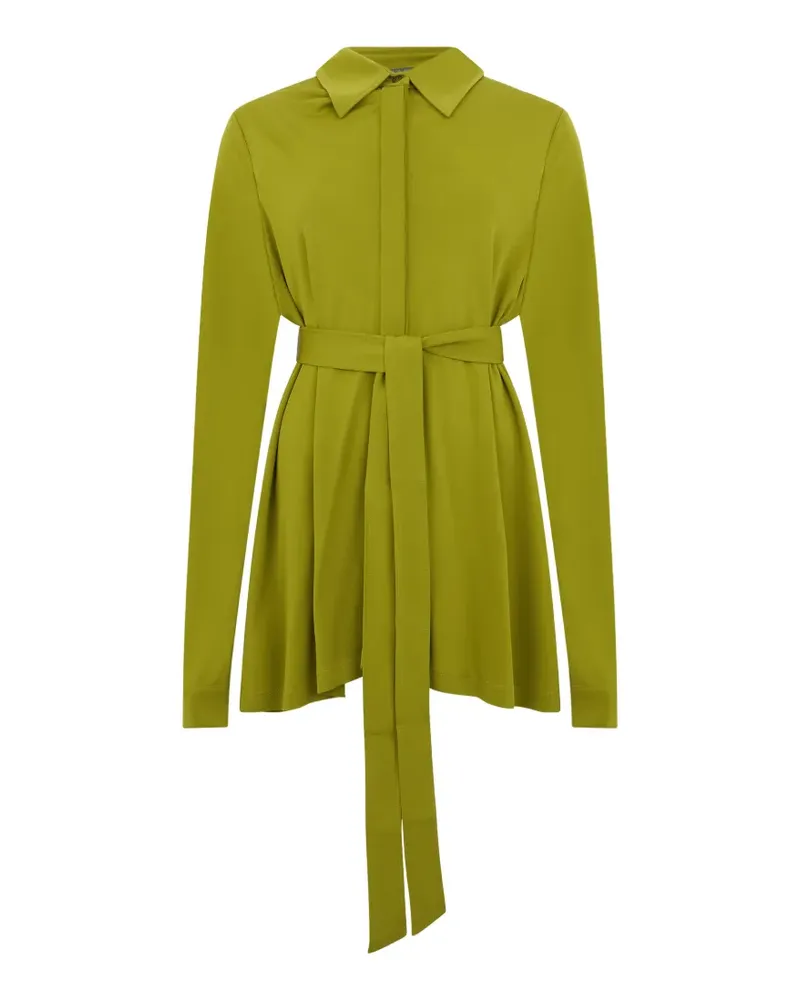 Alberta Ferretti belted shirt - Grün Grün