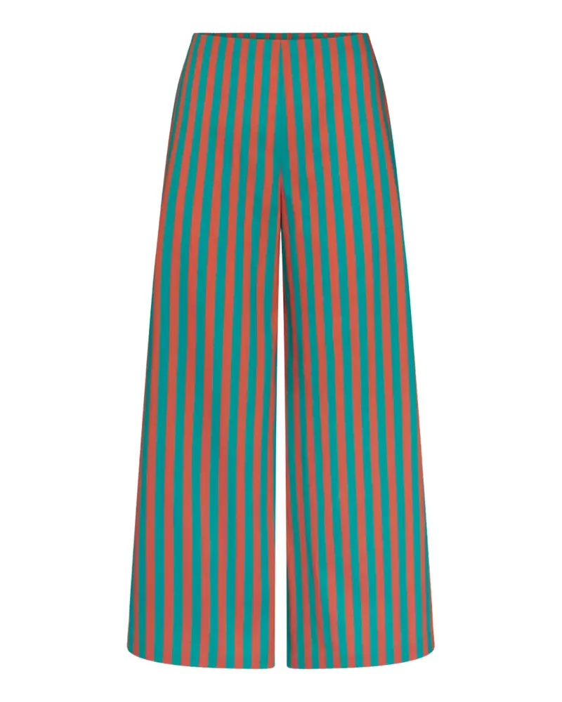 Simon Miller Toni striped poplin cropped palazzo pants - Grün Grün