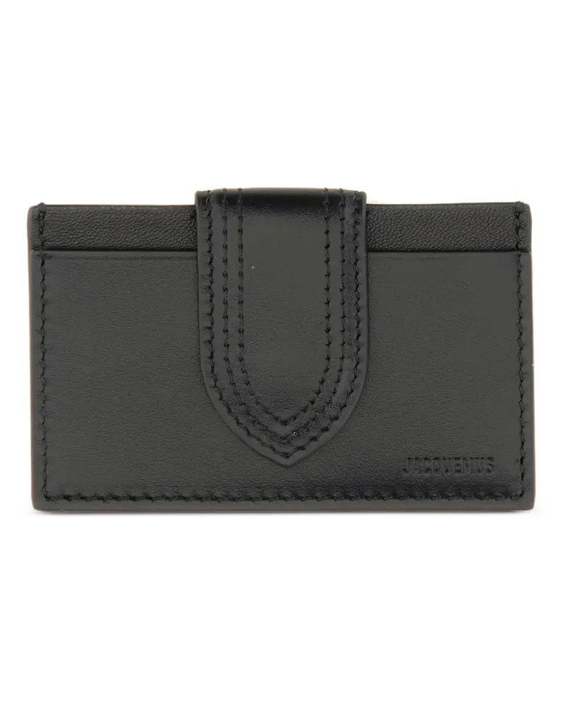 Jacquemus tab-closure leather wallet - Schwarz Schwarz
