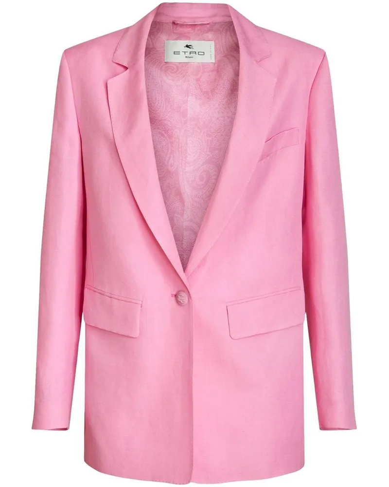 Etro Blazer mit Knopfverschluss - Rosa Rosa
