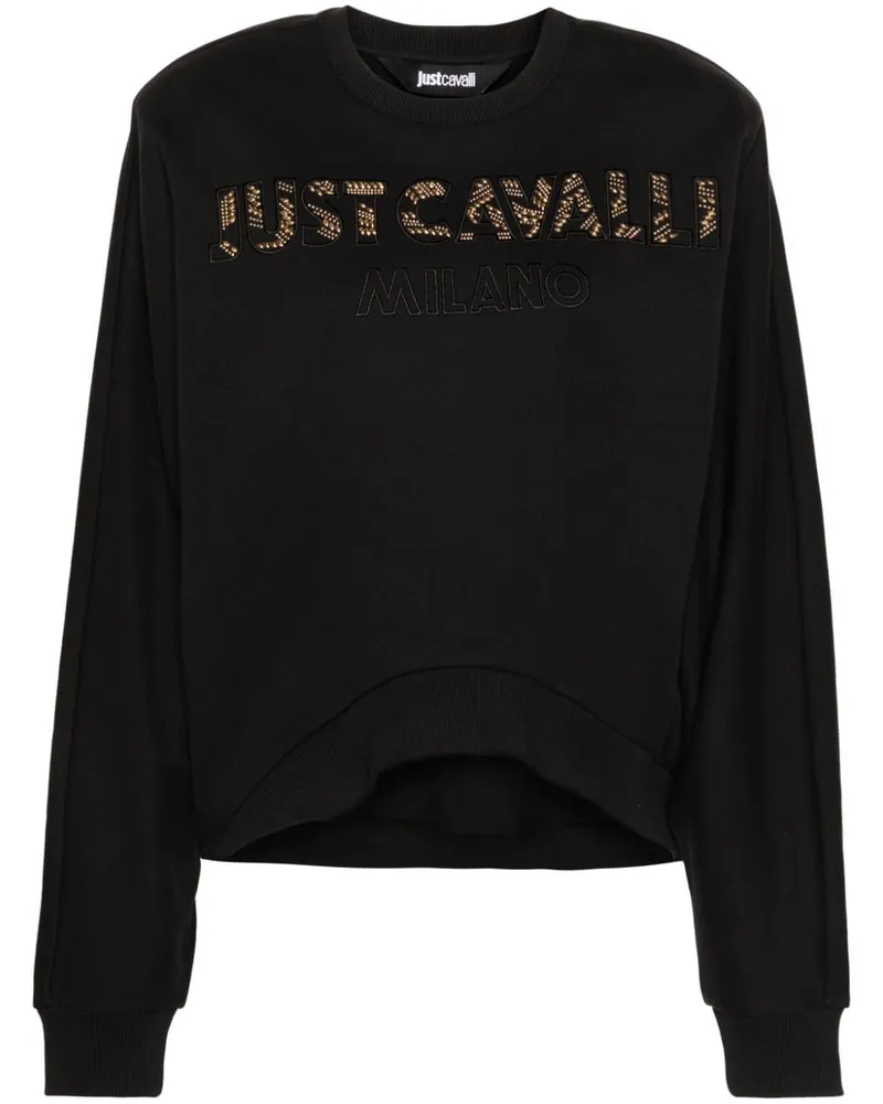 Just Cavalli Sweatshirt mit Nietendetail - Schwarz Schwarz