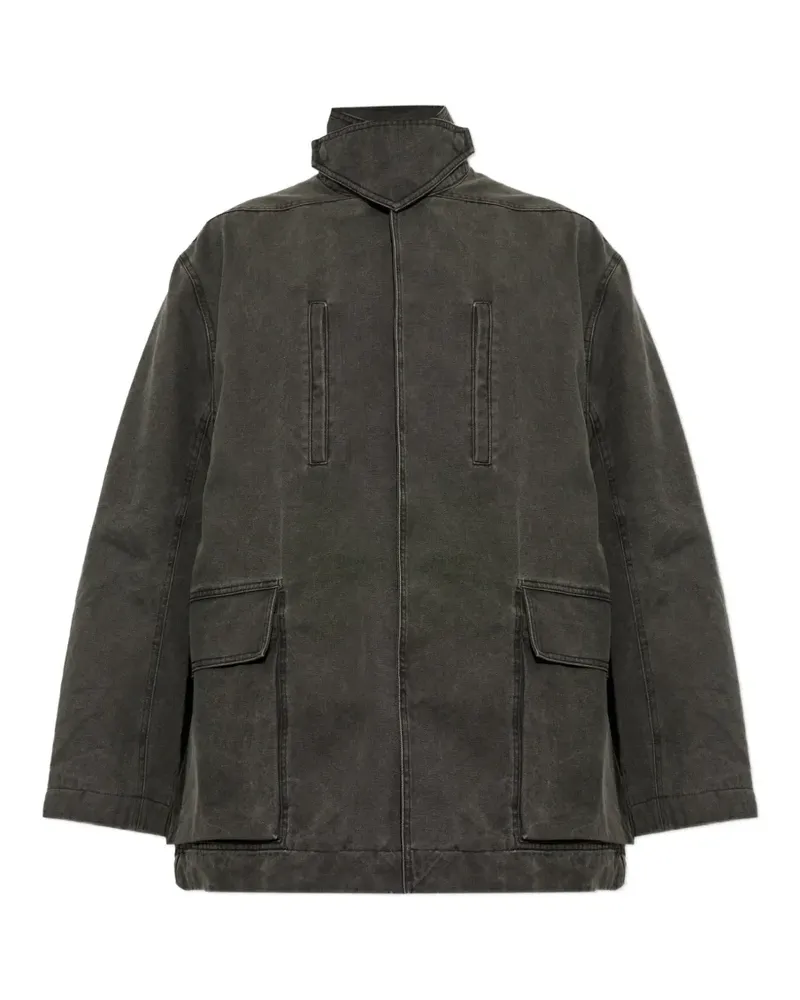 Rick Owens Mac Jeansjacke mit Stehkragen - Grau Grau