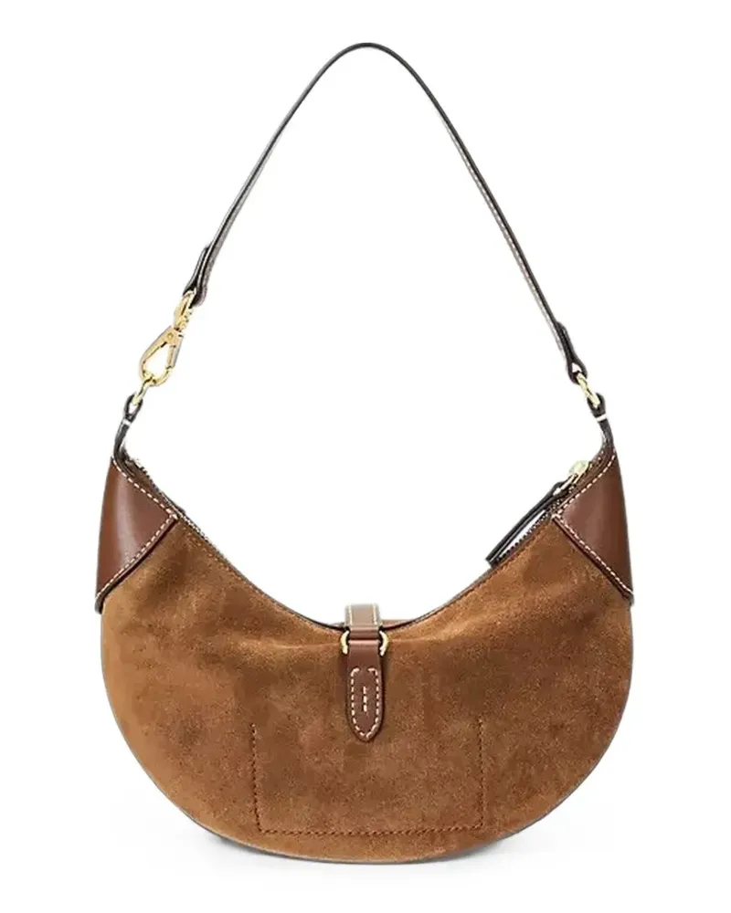 Ralph Lauren Mini Polo ID suede shoulder bag - Braun Braun