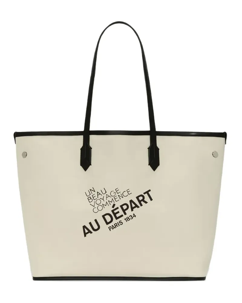 AU DÉPART geometric-print tote bag - Schwarz Schwarz