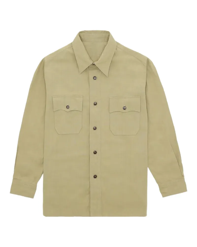 Fortela button pocket overshirt - Grün Grün