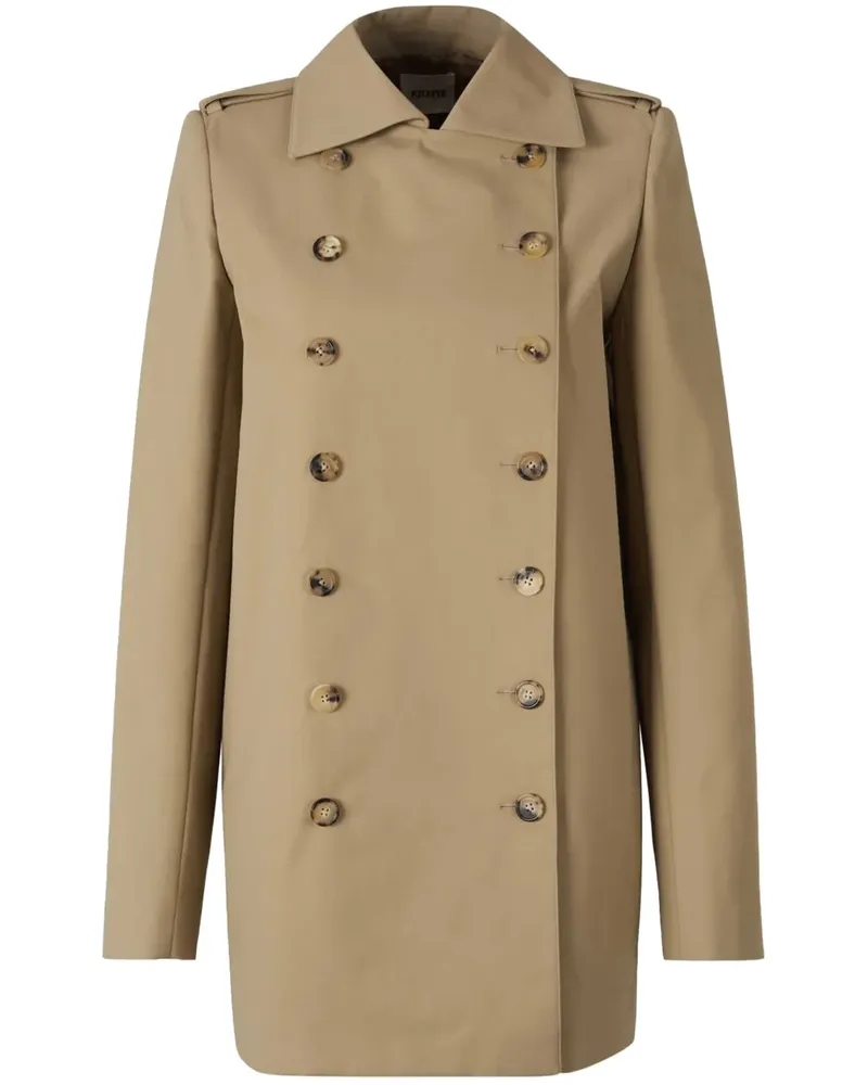 KHAITE Zweireihiger Trenchcoat - Nude Nude