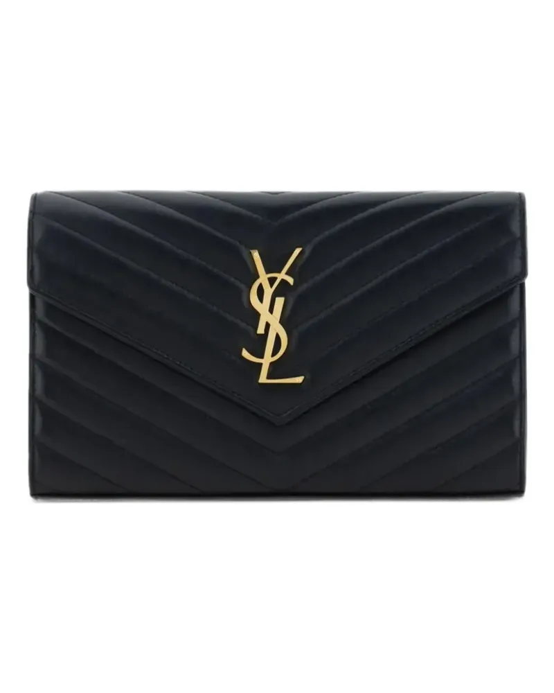 Saint Laurent Cassandre Portemonnaie aus Lammleder - Schwarz Schwarz