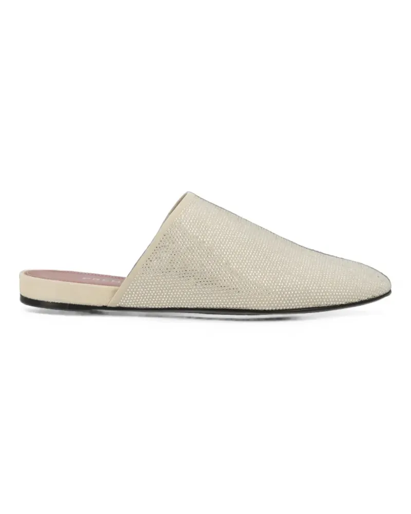 Premiata Mules mit Kristallen - Nude Nude