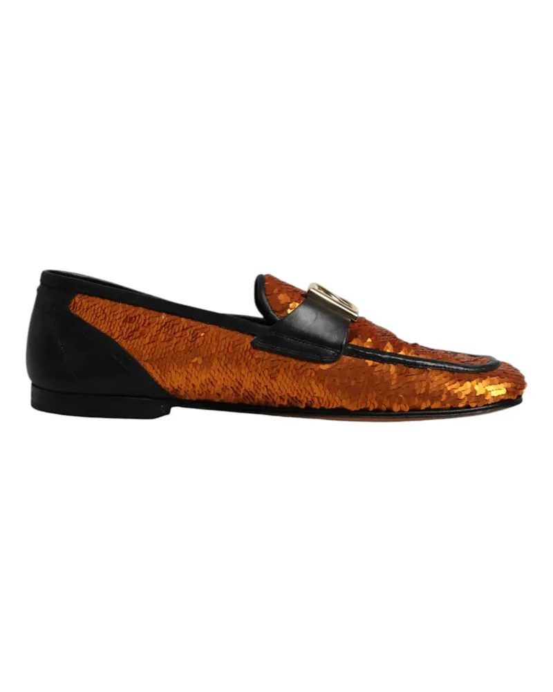 Dolce & Gabbana Ariosto Loafer mit Pailletten - Orange Orange