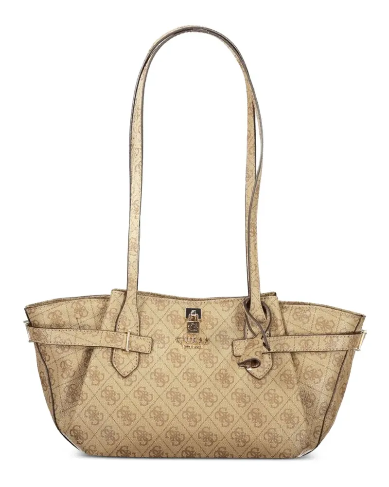 Guess Yesba-logo shoulder bag - Nude Nude