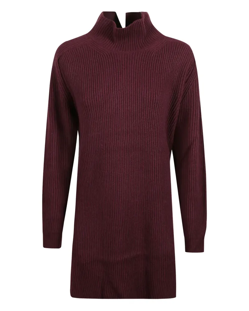 Dondup turtleneck ribbed dress - Rot Rot