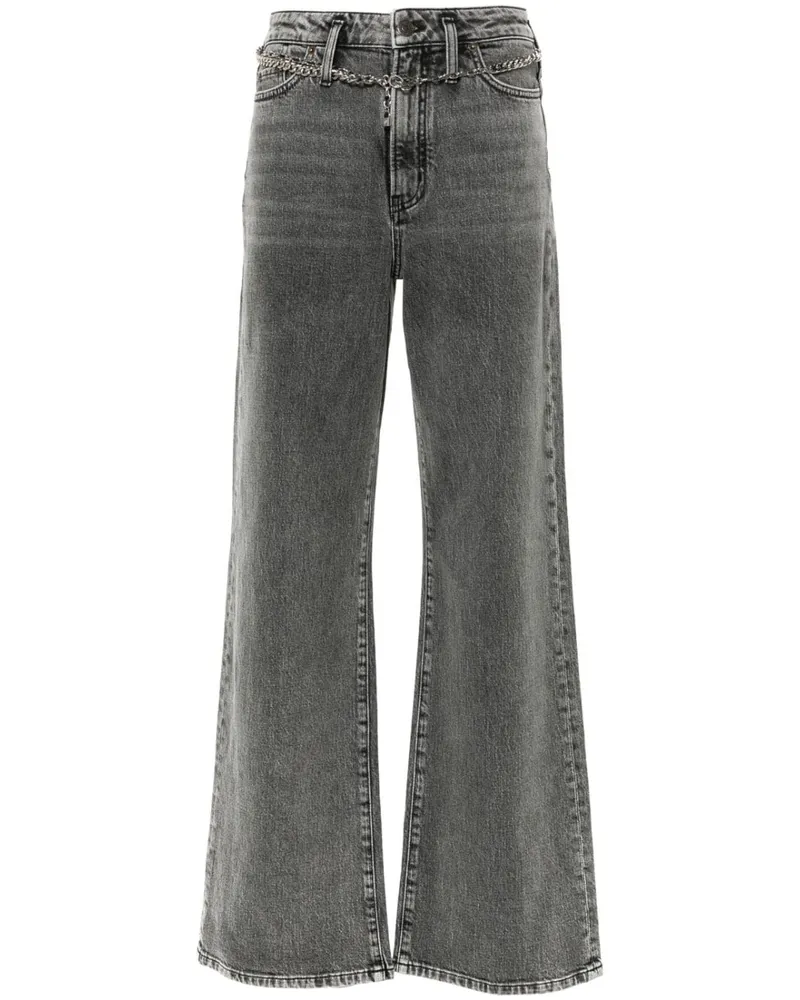 Maje Jeans mit weitem Bein - Grau Grau