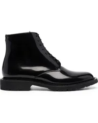 Saint Laurent Knöchelhohe Schnürstiefel Schwarz