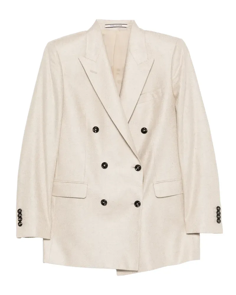 Tagliatore Doppelreihiger Blazer - Nude Nude