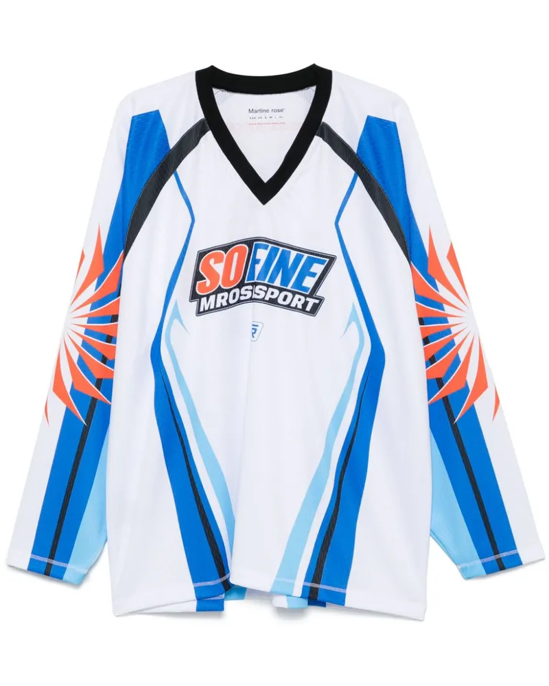 Martine Rose T-Shirt in Colour-Block-Optik - Weiß Weiß