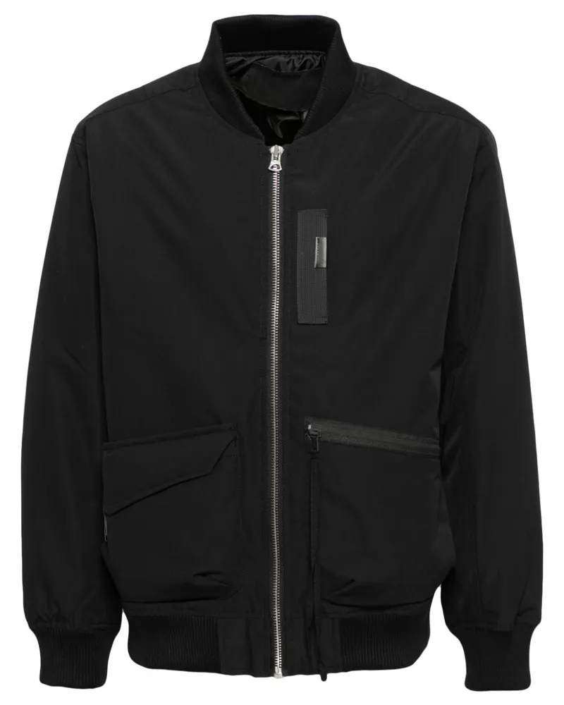 Musium Div. Bomberjacke mit Reißverschluss - Schwarz Schwarz