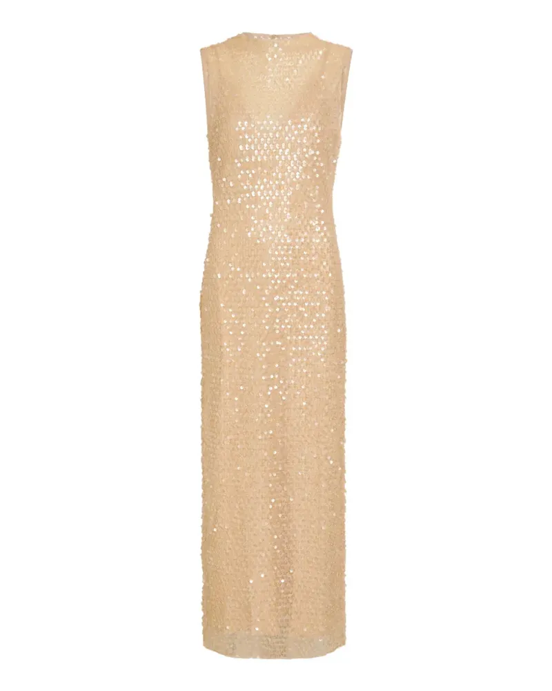 Shona Joy Everly sequin-embellished sleeveless maxi dress - Nude Nude