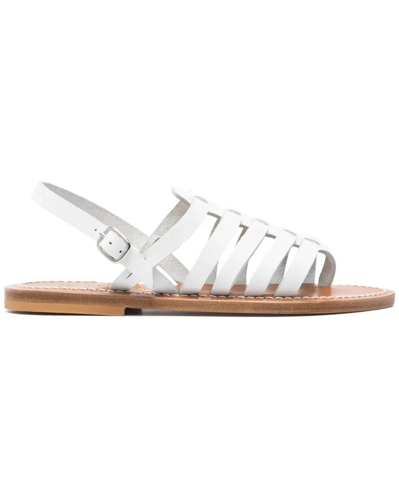 K.Jacques  Flache Homere Sandalen - Weiß Weiß