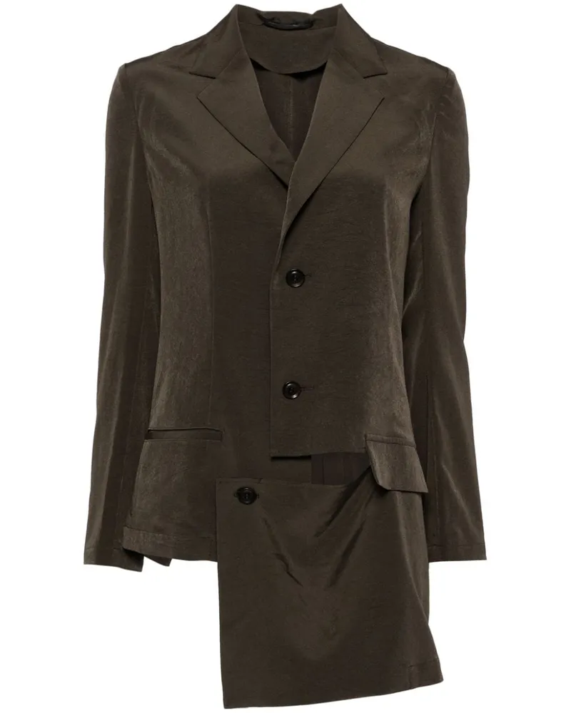 Yohji Yamamoto Asymmetrischer Blazer - Grün Grün