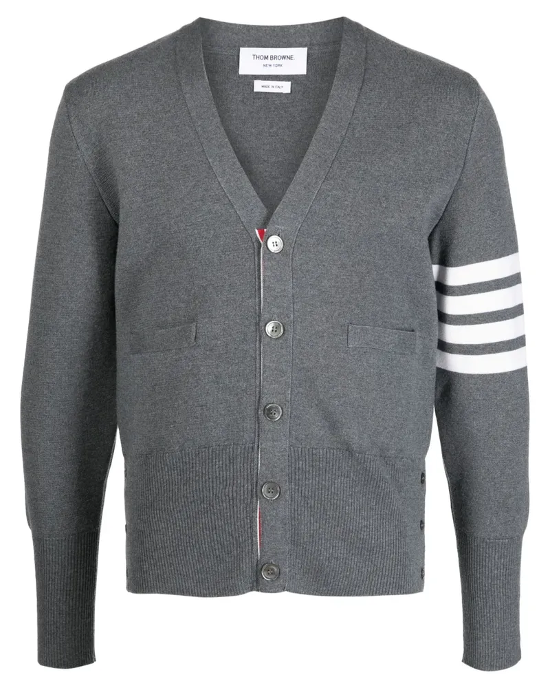 Thom Browne Cardigan mit Streifen - Grau Grau