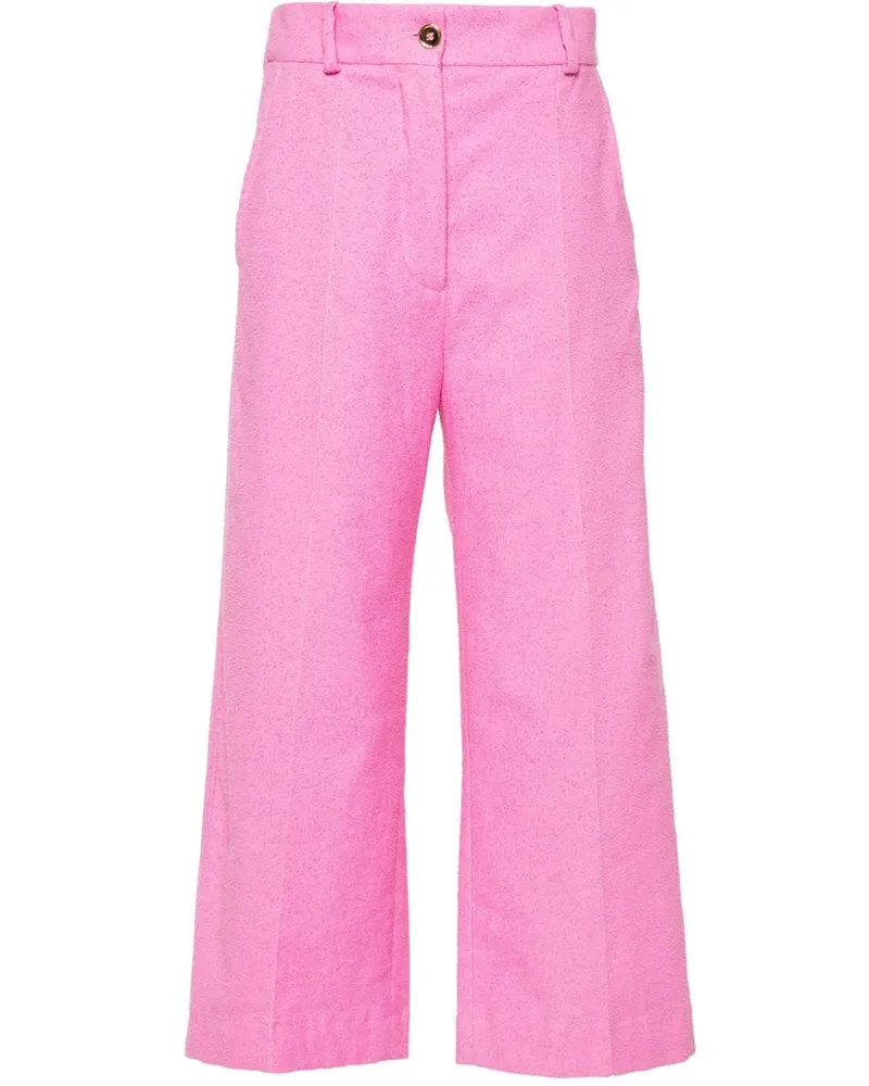 Patou Weite Hose mit Frottee-Finish - Rosa Rosa