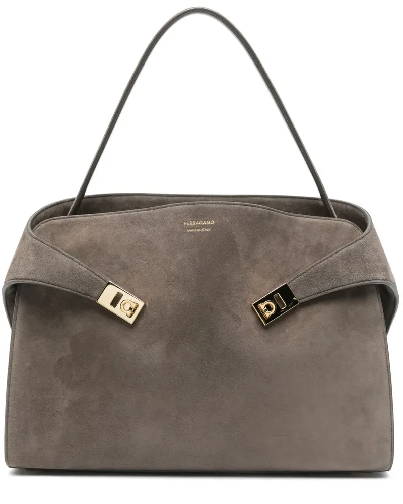 Ferragamo Hug Tote Bag - Grau Grau