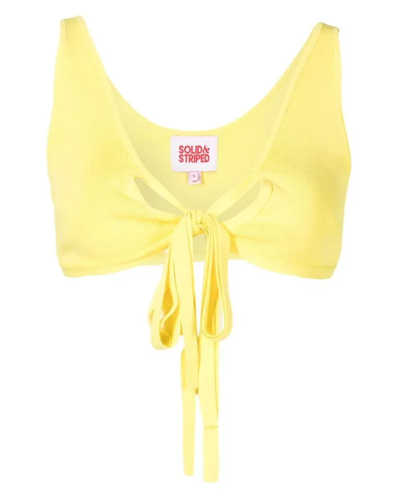 Solid and Striped The Kai Bikinioberteil Yellow