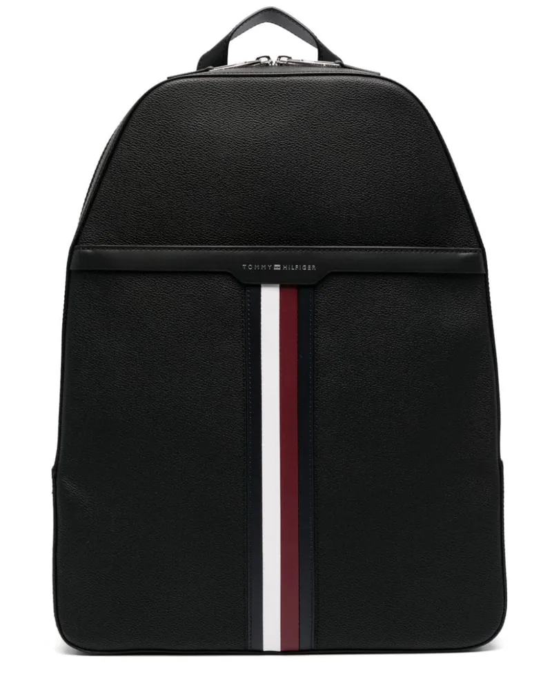 Tommy Hilfiger Dome Rucksack mit Logo-Streifen Schwarz