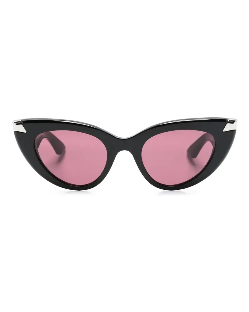 Alexander McQueen Sonnenbrille mit Cat-Eye-Gestell - Schwarz Schwarz
