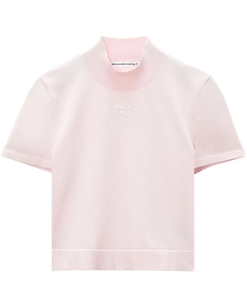 Alexander Wang Gestricktes Oberteil mit Logo-Prägung - Rosa Rosa