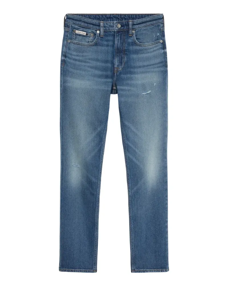 Calvin Klein distressed slim-fit jeans - Blau Blau