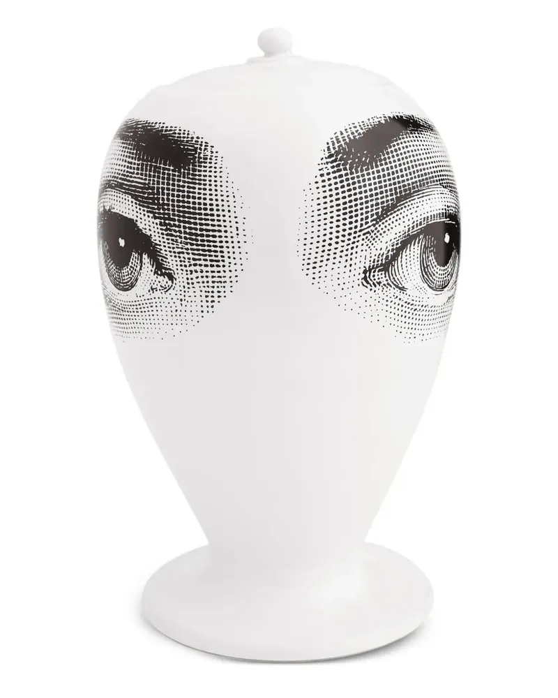 Fornasetti Vase mit Augen-Print - Weiß Weiß