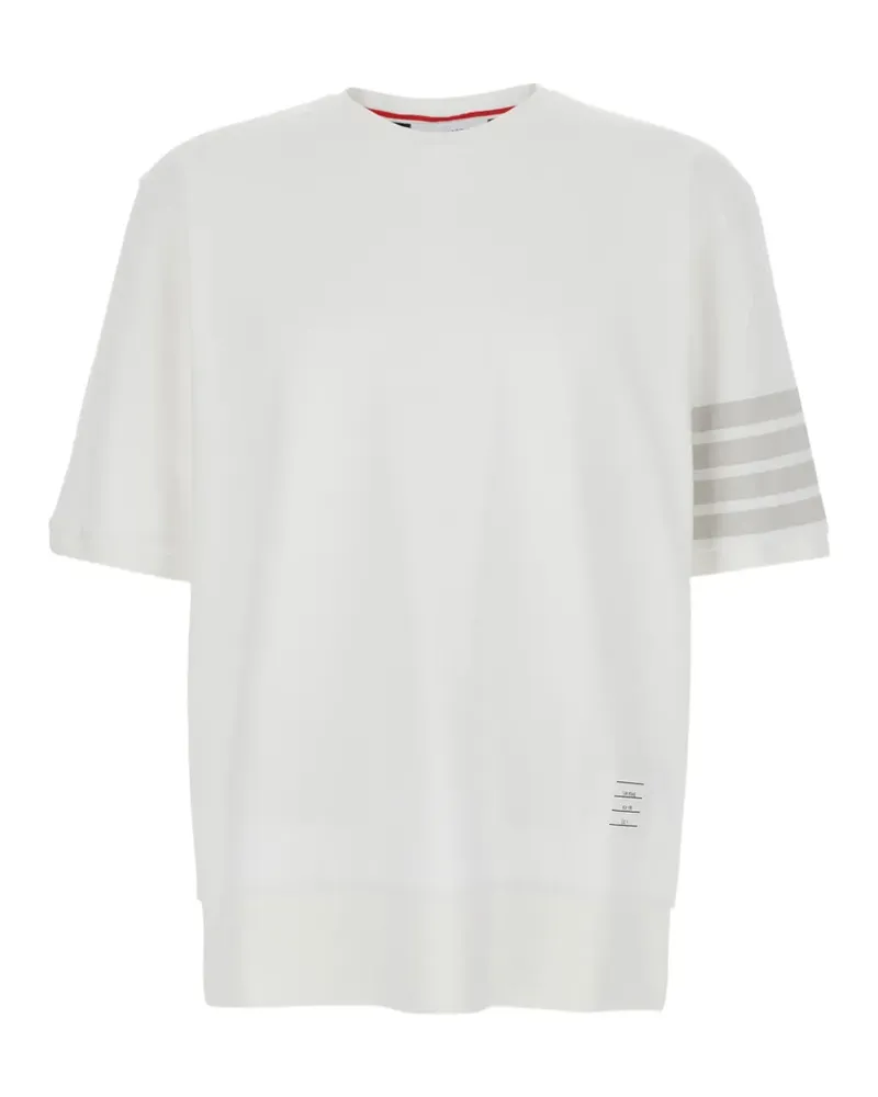 Thom Browne stripe detail T-shirt - Weiß Weiß